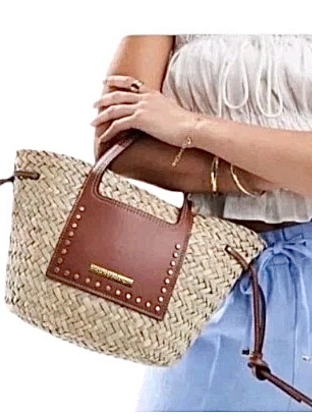š- House of Harlow 1960- Woven Straw
Crossbody/Satchel Bag. NWT - Picture 2 of 9